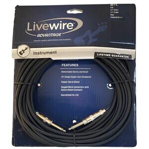 Livewire Advantage Instrument Cable 30 ft. Black